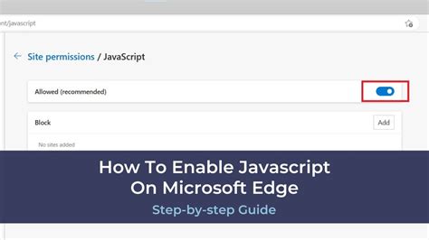 enable js in edge