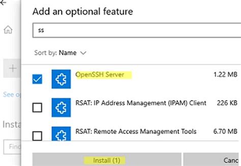 enable ssh on windows server core