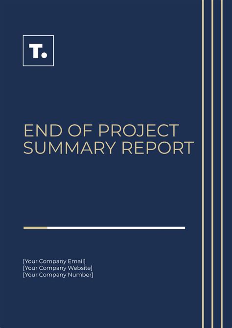 end of project summary report template