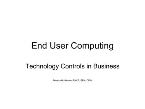 end user computing controls sox