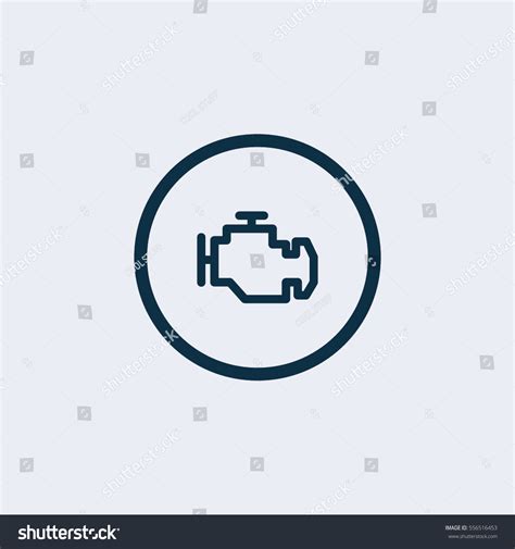 engine icon in car dashboard