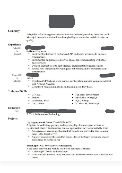 engineering cv examples reddit