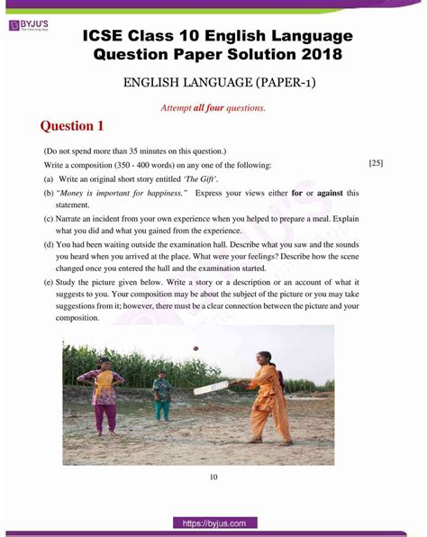 english composition topics for class 4 icse