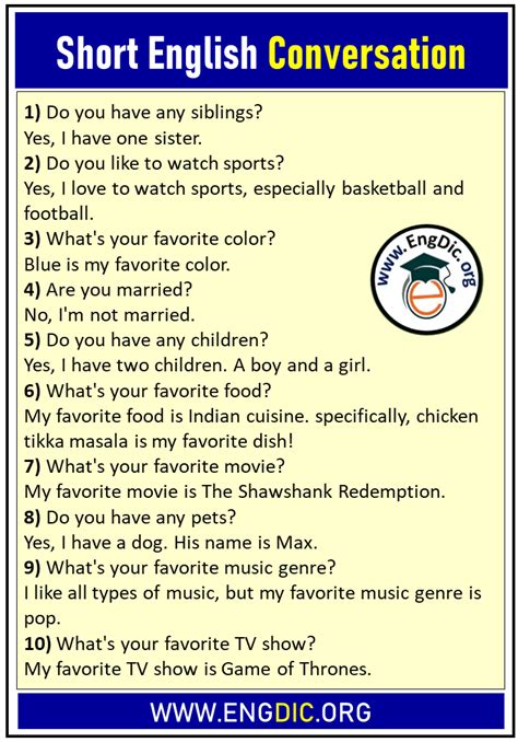 english conversation practice example