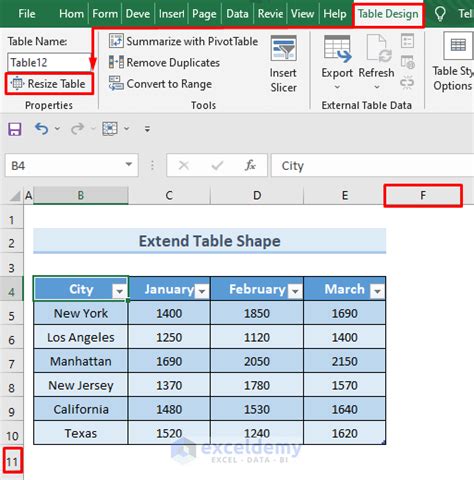enter table in excel