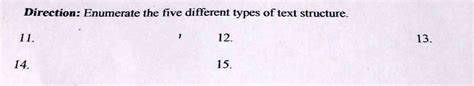 enumerate the different types of text structure