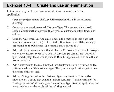 enumeration test instruction sample