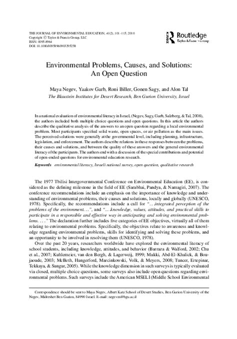 environmental problems and solutions pdf class 10