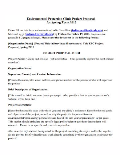 environmental projects examples pdf