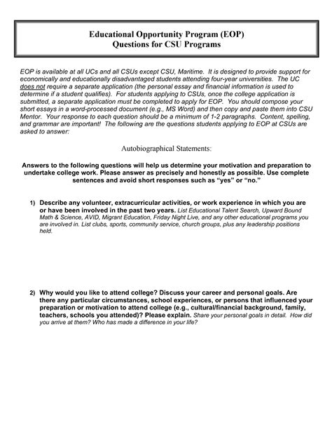 eop questions answers examples