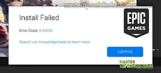 epic games error code ii e1003