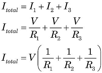 equation for total current in a parallel circuit