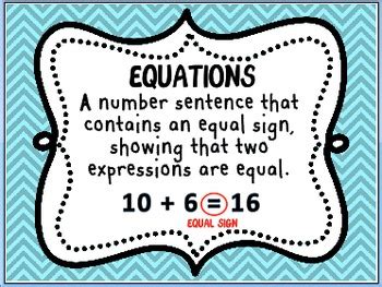 equation in math definition for kids
