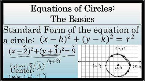 equation of a circle examples with answers class