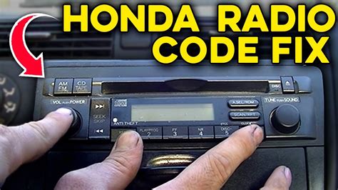 error code honda accord radio