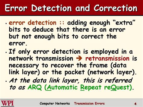 error detection and correction in data transmission