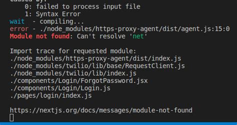 error module not found can t resolve net