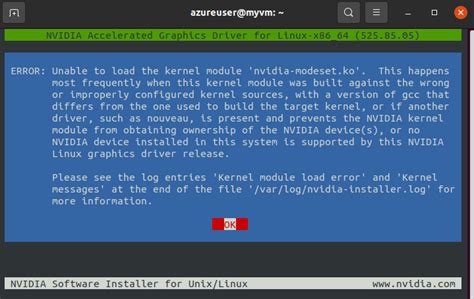 error module not found nvidia_modeset