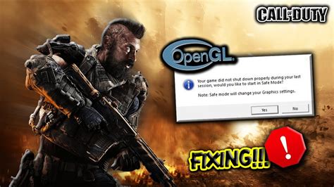 error opengl call of duty 1 windows 10