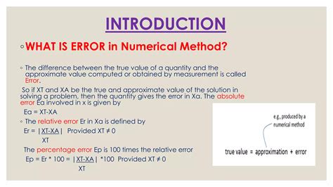 errors in numerical methods ppt