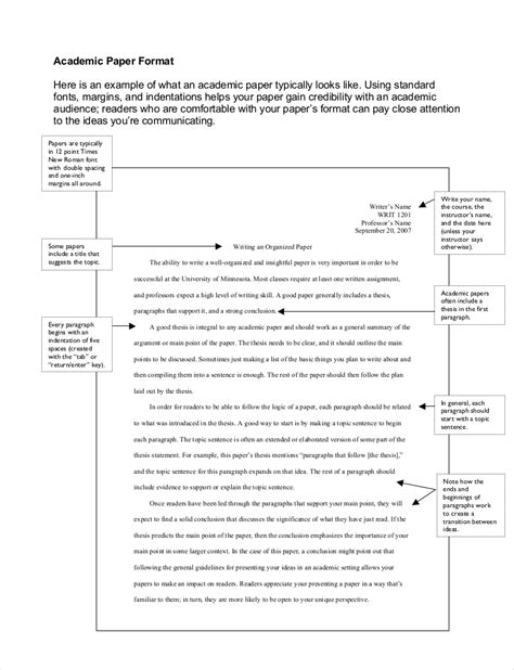 essay format examples for students