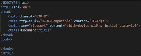 estructura html5 en visual studio code