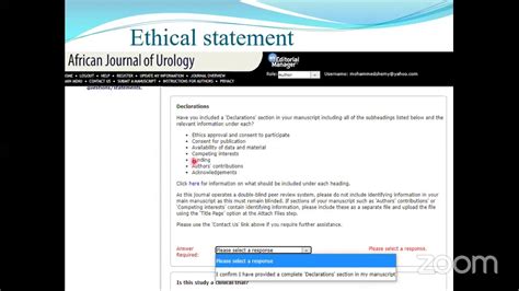 ethical approval statement example elsevier