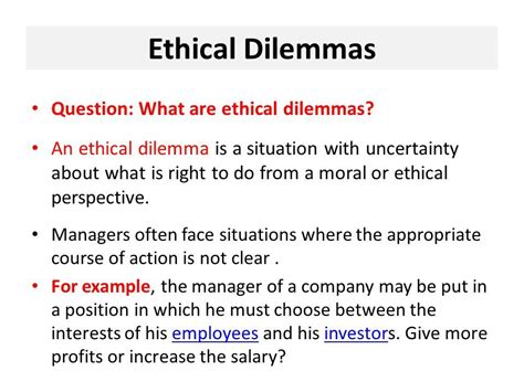 ethical dilemma in the workplace examples and solutions