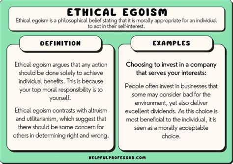 ethical egoism theory examples