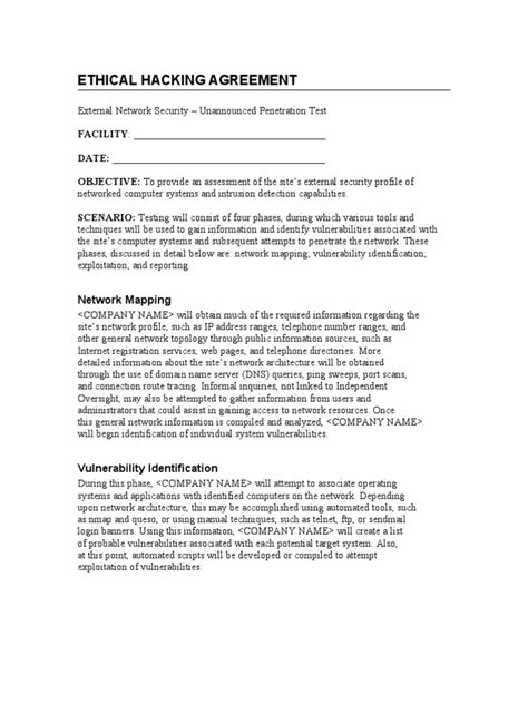ethical hacking report template