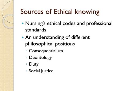 ethical knowing in nursing examples
