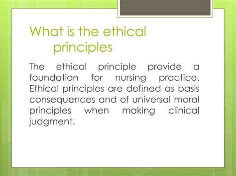 ethical principles meaning in ethics