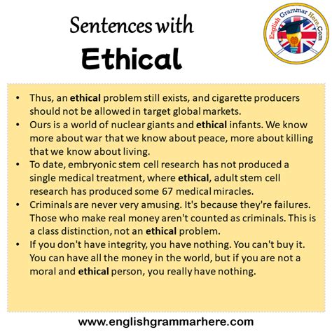 ethical principles sentence examples
