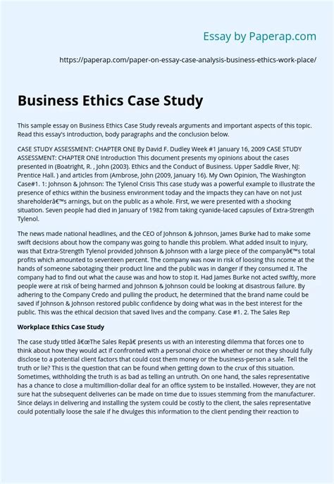 ethics case study examples pdf