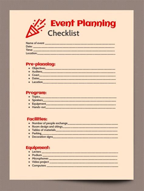 event plan template google docs