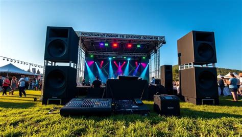 image of event setup with sound system