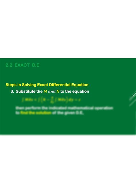exact differential equation solved problems