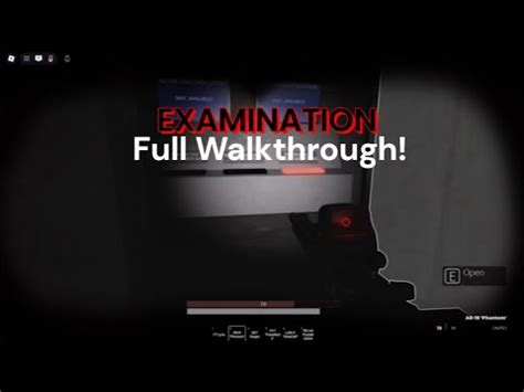 Examination Roblox Walkthrough