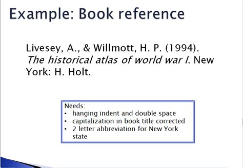 example book reference apa style