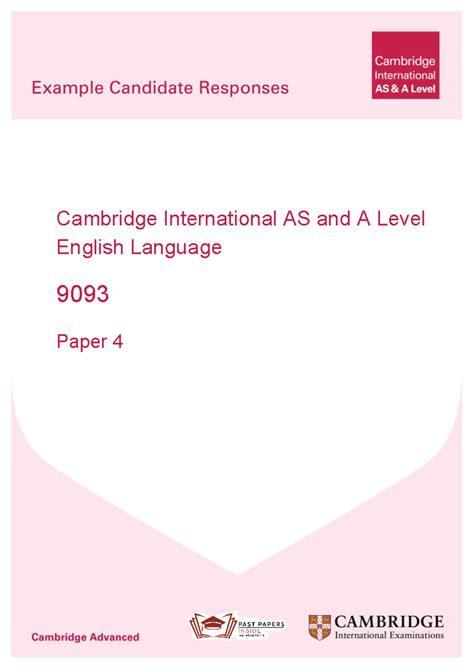 example candidate responses igcse english as a second language