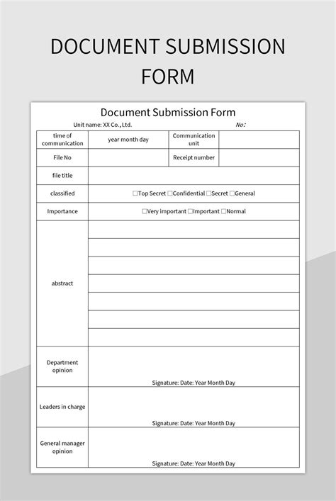 example document submission form