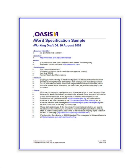 example document word