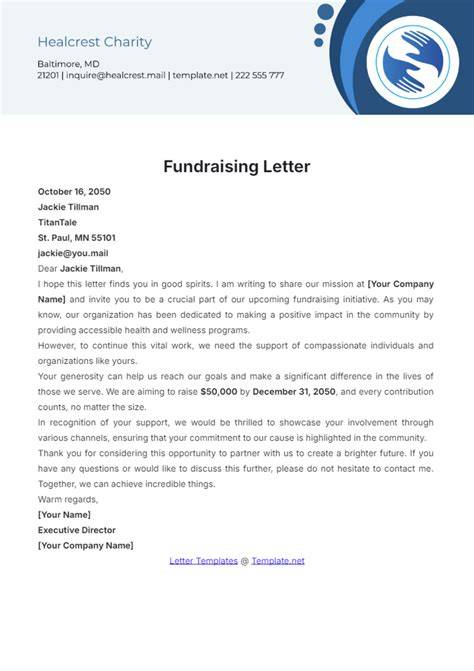 example fundraising letter