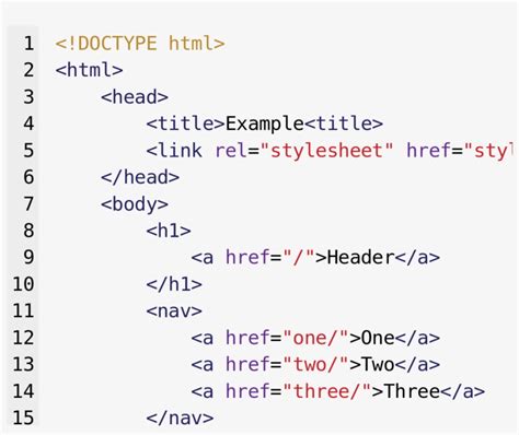 example html source code
