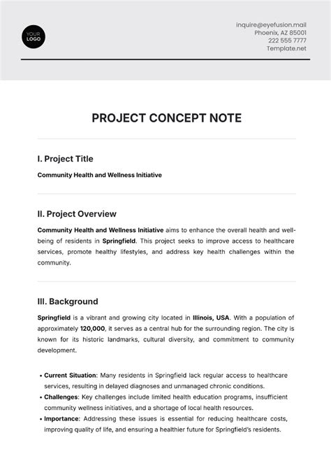 example of a concept note for a project