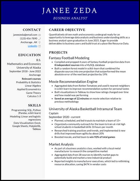 example of a cv for a student in university with no experience