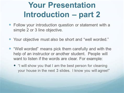 example of a good introduction for a presentation