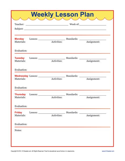 example of a lesson note