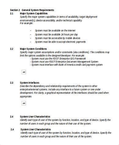 example of a system requirements document