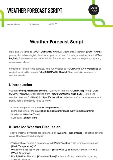 example of a weather forecast script
